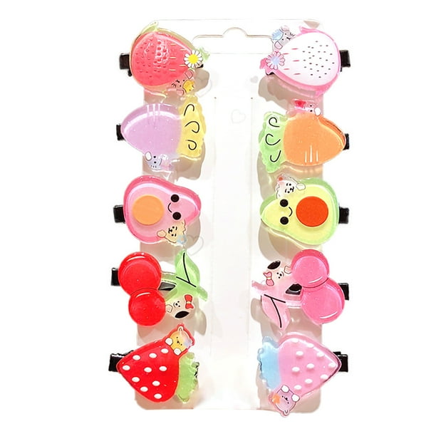 10pcs/set Girls Cute Cartoon Fruit Hairpins Child Beautiful Hair Clips Barrettes 10pcs/set Girls Cute Cartoon Fruit Hairpins Child Beautiful Hair Clips Barrettes